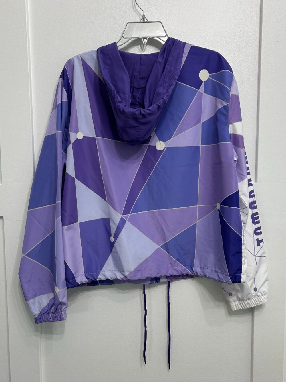 Disney Parks Tomorrowland Purple Wall Hooded Windbreaker Women's Large - Picture 2 of 16